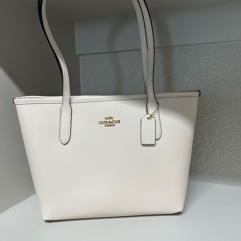 Coach Ivory Small City Tote Bag